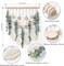 Artificial Eucalyptus Wall Hanging – Faux Greenery Decor with Wooden Stick & Macrame Leaves, Boho Chic Home Wall Art for Nursery, Living Room, Bedroom, or Bathroom